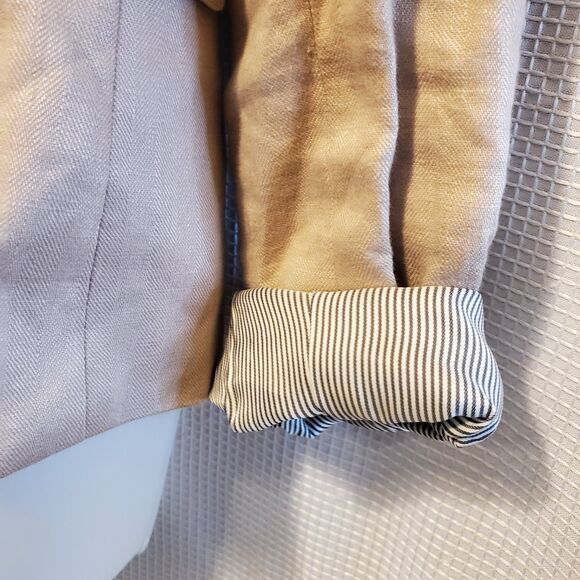 J.CREW Womens Sz 2 Schoolboy Blazer 100% Linen Beige Tan Academia Preppy Spring - Picture 5 of 10